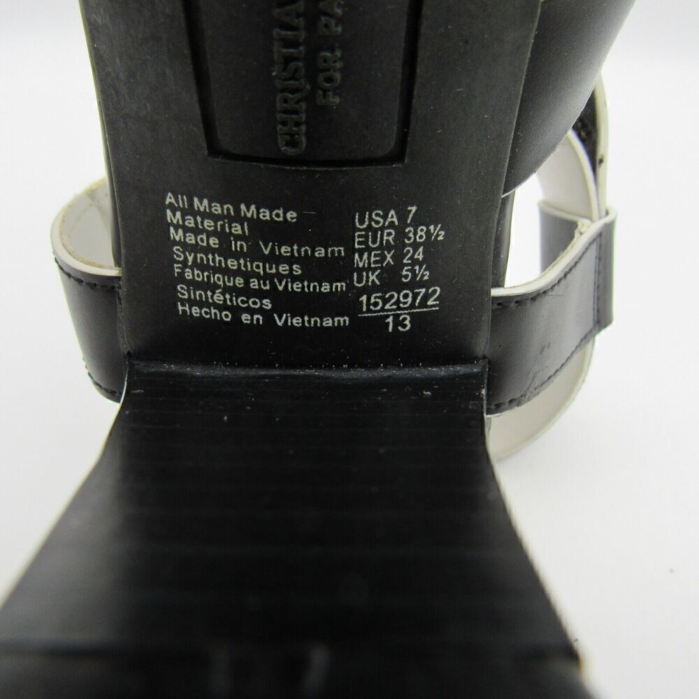 Christian Siriano for Payless Sandals Women's Sz 7 Strappy Slingback Black Heels - Picture 8 of 9